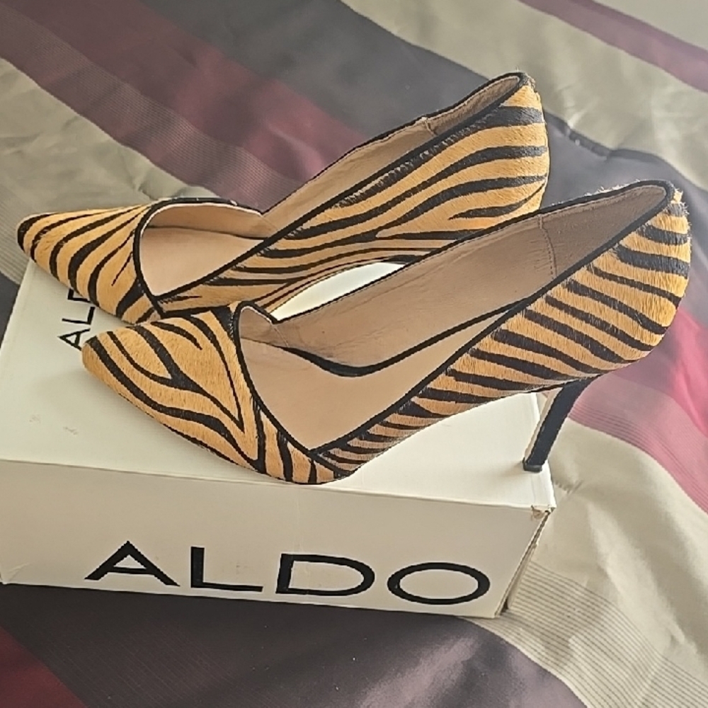 Aldo Women's Zebra Print Heels - Picture 1 of 9